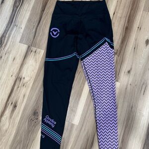 Candice Apparel Black and Purple Leggings